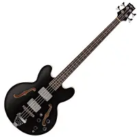 Gear4Music San Francisco Semiakustisk Bassgitar fra Svart