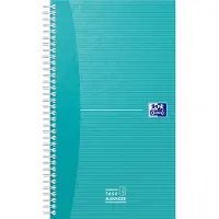 Oxford Office Essentials 14,1 x 24,6 cm Mykt kartongomslag Dobbelspiral Task Manager Linjert 230 sider Aqua SCRIBZEE-kompatibel