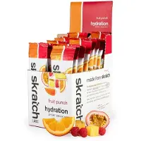 Skratch Labs Hydration Sport Drink Mix Energisk Drikke Monodose Fruktpunch 22g 20 Enheter