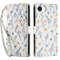 Mtp Products iPhone 16e/17e Rombisk blomsterlommebok-etui - fargerike blomster