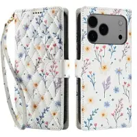 Mtp Products iPhone 17 Pro/18 Pro Rombisk blomsterlommebok-etui - fargerike blomster