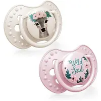 Lovi silikon dynamiske smokke-/klips WILD SOUL GIRL, 6-18 mnd., 2 stk., 22/884merg.
