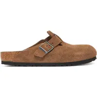 Birkenstock Boston Soft Footbed Suede Leather Sandaler brun
