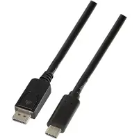 Logilink UA0336, 3 m, USB Type-C, DisplayPort, Hankjønn, Hankjønn, Rett