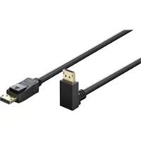 Goobay DisplayPort 2.1-kabel Vinklet nedad 8K 144Hz 5 m