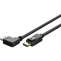 Goobay DisplayPort 2.1 Kabel Højre vinklet 8K 144Hz 5 m