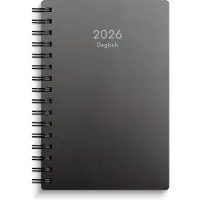 Adlibris Kalender 2026 Dagbok Svart PP-plast Burde