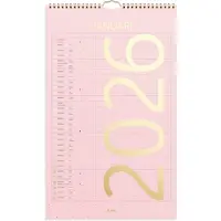 Adlibris Familjekalender 2026 Color 250x410 mm Burde