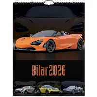 Adlibris Väggkalender 2026 Bilar 295x390 mm Burde