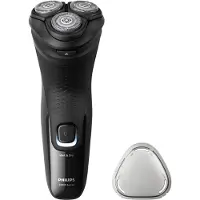 Philips Shaver 3000X Series X3001/00 Våt og tørr elektrisk barbermaskin, Roterende hode, Sort, PowerCut blade system, SH30, 2 år, Batteri