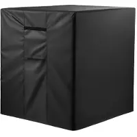 Vevor klimaanleggsdeksel, 812 x 812 x 914 mm klimaanleggsdeksel, trelags, vanntett polyesterstoff, nettingventilasjon, universalbeskyttelse for utendørs klimaanlegg, svart