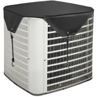 Vevor klimaanleggsdeksel for utendørsenheter, 910 x 910 mm sentral AC-deksel for klimaanlegg, topp universal nettingbeskyttelse regntett enkel installasjon for utendørs ute alle årstider, svart