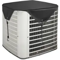 Vevor klimaanleggsdeksel for utendørsenheter, 710 x 710 mm sentral AC-deksel for klimaanlegg, topp universal nettingbeskyttelse regntett enkel installasjon for utendørs ute alle årstider, svart