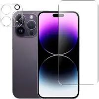 Mtp Products iPhone 15 Pro Max 2-i-1 Sett Beskyttelsesglass & Kamera Linse