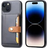Mtp Products iPhone 15 Retro Style Deksel med Lommebok - Svart