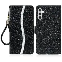 Mtp Products Samsung Galaxy A16 Stilig lommeboketui med glitter - Svart