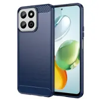 Mtp Products Honor 200 Smart/X7c 4G/5G Børstet TPU Deksel - Karbonfiber - Blå