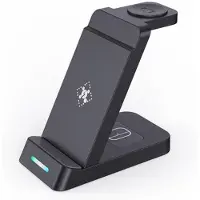 Mtp Products B-20A 3-i-1 trådløs lader - Samsung Galaxy Phone, Galaxy Watch, Galaxy Buds - Svart