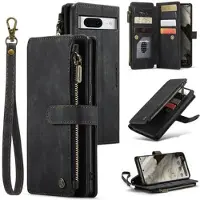 CASEME Google Pixel 8 C30 Multifunksjonell Lommebok-deksel - Svart