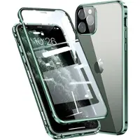 Mtp Products iPhone 11 Pro Magnetic Deksel med Herdet Glass - Grønn