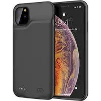 Mtp Products iPhone 11 Pro Max Backup Ladedeksel - 6500mAh - Svart