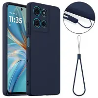 Mtp Products Motorola Moto G75 Liquid Silikondeksel - MagSafe-kompatibel - Mørkeblå
