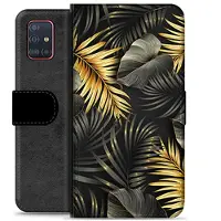 Mtp Products Samsung Galaxy A51 Premium Lommebok-deksel - Gulde Blader