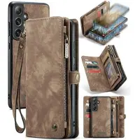 CASEME Samsung Galaxy S24+ 008 2-i-1 Multifunksjonell Lommebok-deksel - Brun