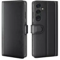 Mtp Products Samsung Galaxy S25 Lommebok-deksel i Lær med Stativ - Svart