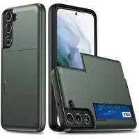 Mtp Products Samsung Galaxy S22 5G Hybrid-deksel med Skyvekortspor - Army Grøn