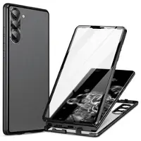 Mtp Products Samsung Galaxy S24 Magnetic Deksel med Herdet Glass - Svart