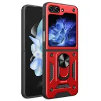 Mtp Products Samsung Galaxy Z Flip6/Z Flip7 FE Hybrid-deksel med Ringholder - Rød