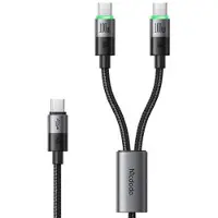 Mcdodo CA-6740 2-i-1 USB-C-kabel 100W hurtiglading - 1.5m - svart