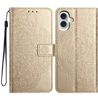 Mtp Products iPhone 16 Mandala Series Lommebok-deksel - Gull
