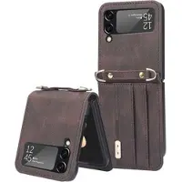 Mtp Products Samsung Galaxy Z Flip4 Hybrid-deksel med Kortholder - Brun