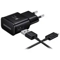 Samsung rask lader EP-TA20EB med strømadapter og USB-C-kabel - svart