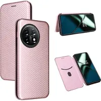 Mtp Products OnePlus 11 Flip-deksel - Carbon Fiber - Roségull