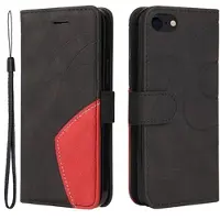 Mtp Products Bi-Color Series iPhone 7/8/SE (2020)/SE (2022) Lommebok-deksel - Svart