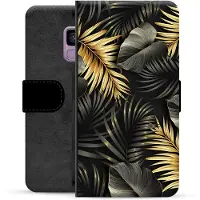 Mtp Products Samsung Galaxy S9 Premium Lommebok-deksel - Gulde Blader