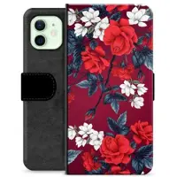 Mtp Products iPhone 12 Premium Lommebok-deksel - Vintage Blomster