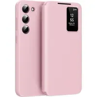 Mtp Products Samsung Galaxy S23 Smart Clear View Flip-etui med kortspor - Rosa