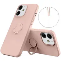 Mtp Products iPhone 13 Liquid Silikondeksel med Ringholder - Rosa