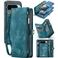 CASEME Google Pixel 9 Pro XL 008 2-i-1 Multifunksjonell Lommebok-deksel - Blå