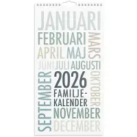Adlibris Familjekalender 2026 TrendArt 220x430 mm Burde