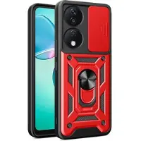 Mtp Products Honor X7b/90 Smart Hybrid-deksel med Roterende Ring med Kameraskjold - Rød