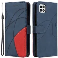 Mtp Products Bi-Color Series Samsung Galaxy A22 5G, Galaxy F42 5G Lommebok-deksel - Blå