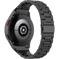 Mtp Products Elegant Samsung Galaxy Watch4/Watch4 Classic/Watch5/Watch6/Watch FE/Watch7 Reim i Rustfritt Stål - Svart