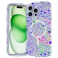 Mtp Products iPhone 15 Pro Wave-Edge Laser Glitter MagSafe-deksel - stjerne