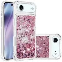 Mtp Products iPhone Air Glitter Quicksand TPU-deksel - rosagullhjerter