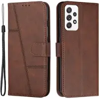 Mtp Products Samsung Galaxy A32 (4G) Quilted Series Lommebok-deksel med Stativ - Brun